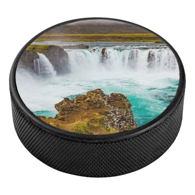 Godafoss waterfall, Iceland Hockey Puck (3/4)