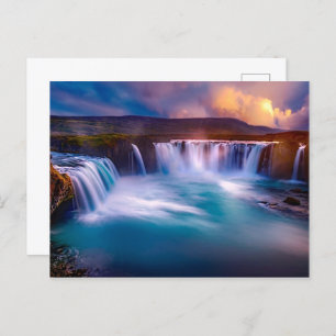 Godafoss Waterfall Iceland Holiday Postcard