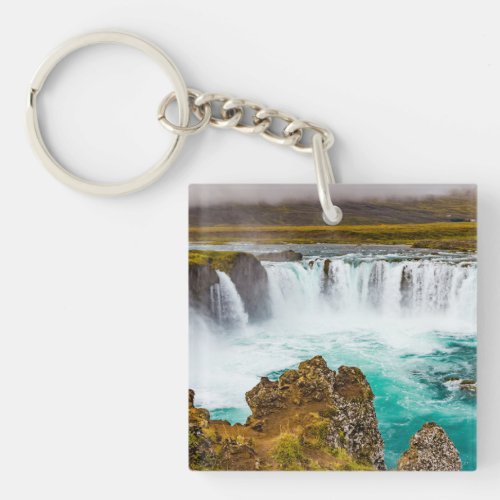 Godafoss waterfall Iceland Keychain