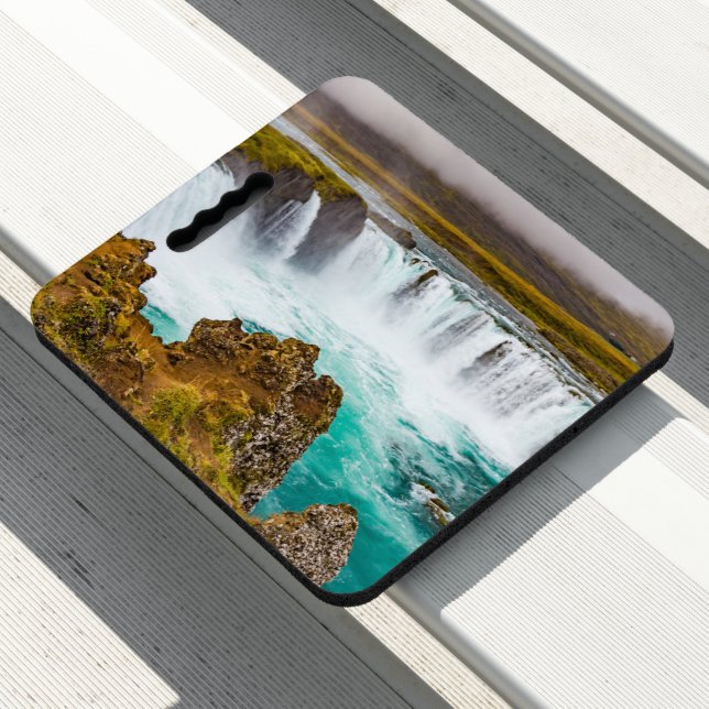 Godafoss waterfall, Iceland Seat Cushion (In Situ)