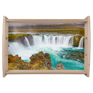 Godafoss waterfall, Iceland Serving Tray