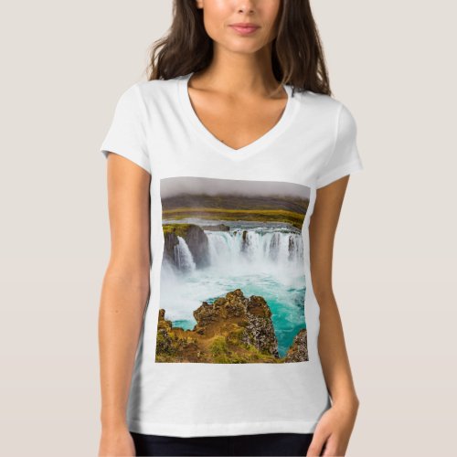 Godafoss waterfall Iceland T_Shirt