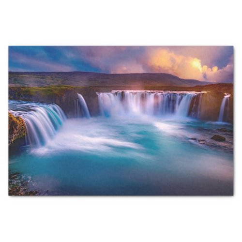 Goafoss  Waterfall Iceland Tissue Paper