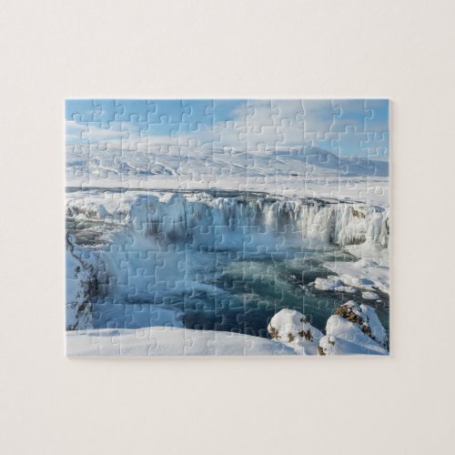 Godafoss Waterfall Landscape Jigsaw Puzzle