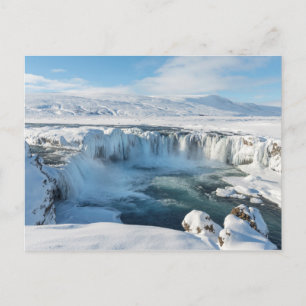 Godafoss Waterfall Landscape Postcard