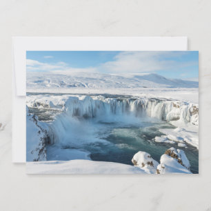 Godafoss Waterfall Landscape Thank You Card