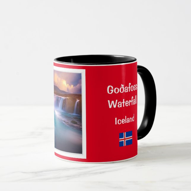 Goðafoss Waterfall Mug (Front Right)