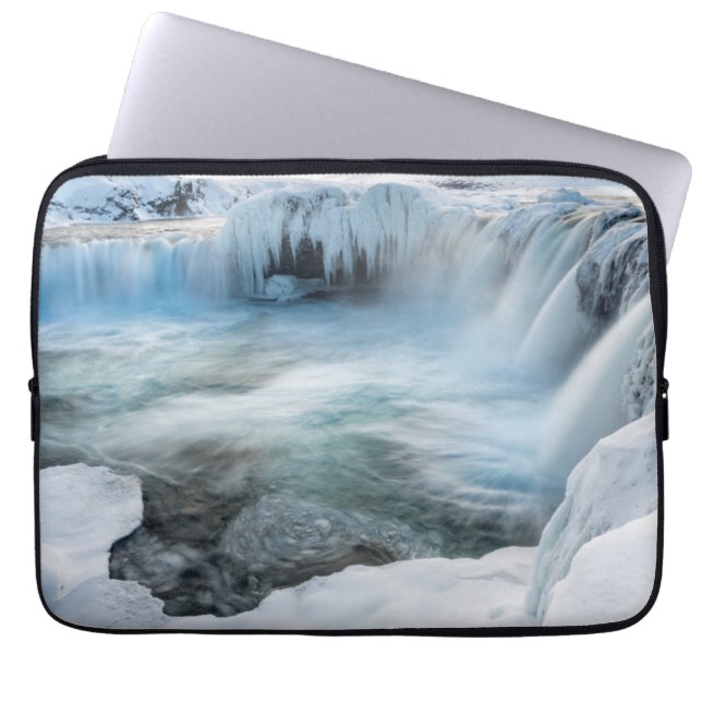 Godafoss waterfall, winter, Iceland 2 Laptop Sleeve (Front)