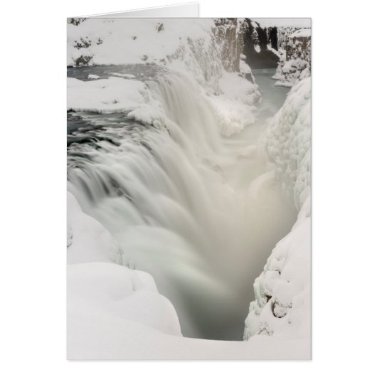 Godafoss waterfall, winter, Iceland Cards (Front)