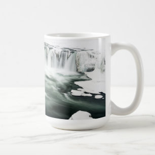 Godafoss waterfall, winter, Iceland Coffee Mug