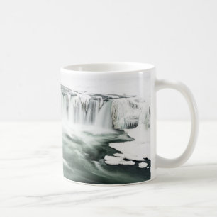 Godafoss waterfall, winter, Iceland Coffee Mug