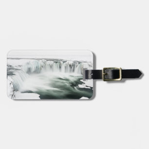 Godafoss waterfall, winter, Iceland Luggage Tag