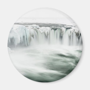 Godafoss waterfall, winter, Iceland Magnet