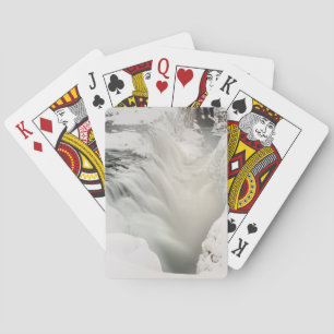 Godafoss waterfall, winter, Iceland Poker Cards
