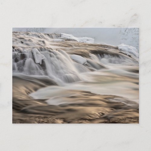 Godafoss waterfall winter Iceland Postcard