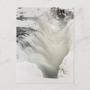 Godafoss waterfall, winter, Iceland Postcard