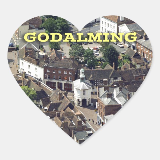 Godalming Surrey England Heart Sticker (Front)