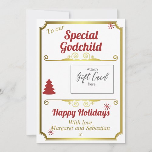 Godchild Christmas Gift Card Holder