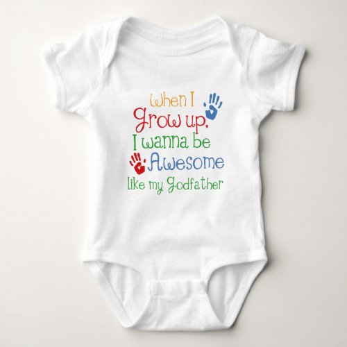 Godchild Gift Awesome Godfather Baby Bodysuit