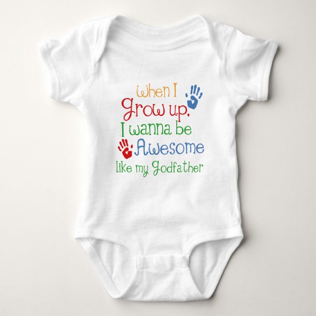 Godchild Gift Awesome Godfather Baby Bodysuit (Front)