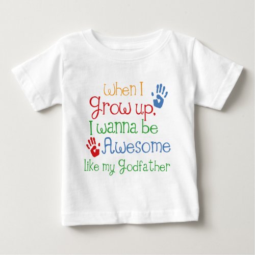 Godchild Gift Awesome Godfather Baby T_Shirt