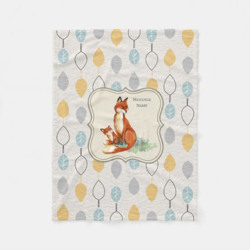 Godchild Gift Idea Personalized Fox Blanket