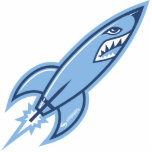 Goddard Rockets Pin Cutout<br><div class="desc">Navy and columbia blue Goddard Rockets acrylic pin featuring cut-out rocket with metal pin-back.</div>