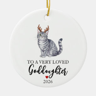 Goddaughter, Baptism Gifts For Goddaughter xmas Ceramic Ornament