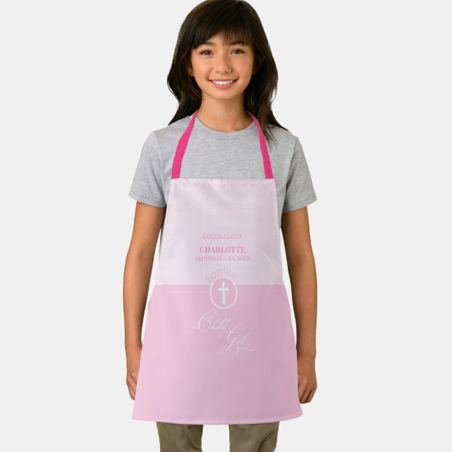 Goddaughter Baptism Pink Child of God Personalized Apron (Insitu)