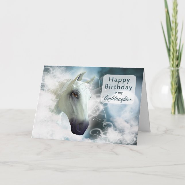 Goddaughter birthday, Arabian Horse Card (Front)