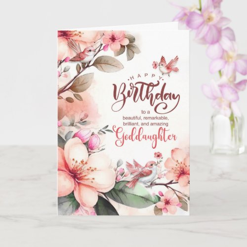 Goddaughter Birthday Botanical Peach Magnolias