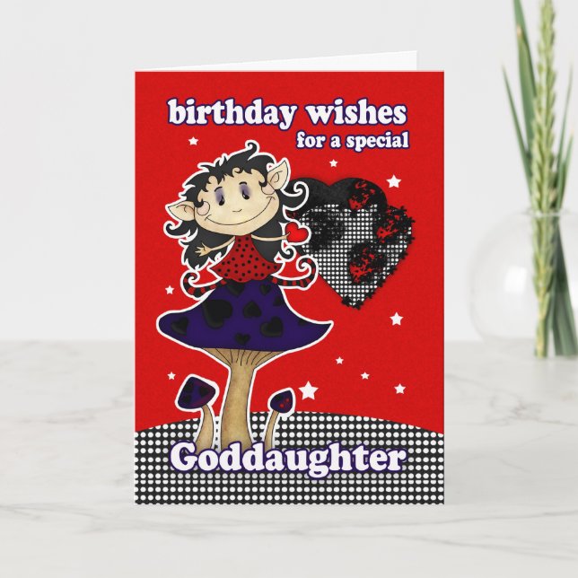 goddaughter birthday wishes greeting card (Front)