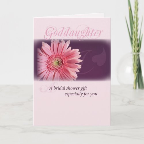 Goddaughter Bridal Shower Pink Daisy Invitation
