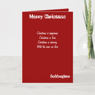 Goddaughter Christmas greeting cards