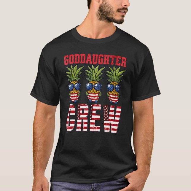 GODDAUGHTER CREW 4TH OF JULY PATRIOTIC SUNGLASSES  T-Shirt (Front)