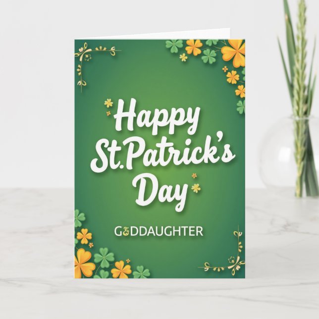 Goddaughter Faux Gold Foil Card (Front)