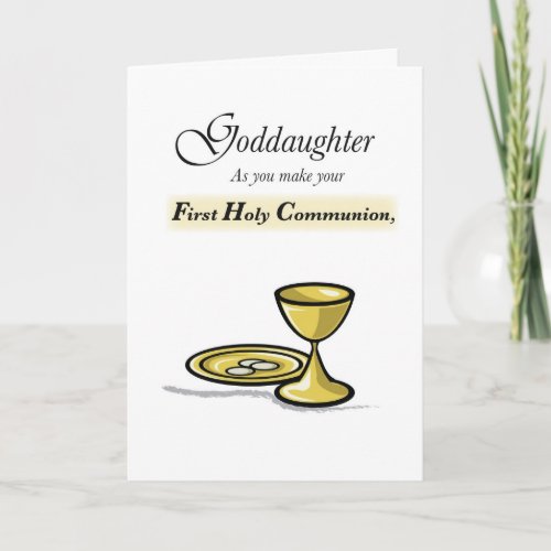 Goddaughter First Communion Congratulations Card