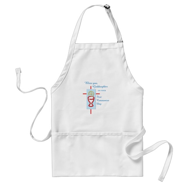 Goddaughter, First Holy Communion, Turquoise Adult Apron (Front)