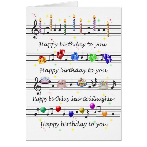 Goddaughter Funny Happy Birthday Song Sheet Music