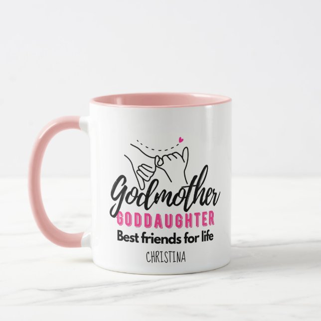 Goddaughter Gift - Godmother Best Friends for Life Mug (Left)