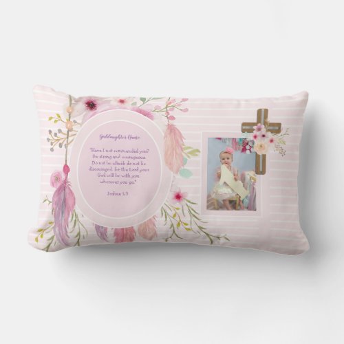 Goddaughter Gift Motivational Encouragement NAMED Lumbar Pillow