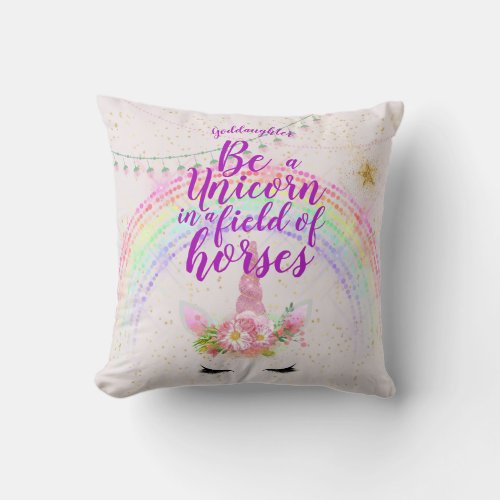 Goddaughter Gift Motivational Encouragement NAMED Throw Pillow