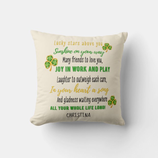 Goddaughter Gift Motivational Encouragement NAMED Throw Pillow (Front)