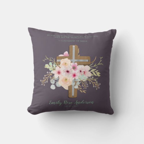 Goddaughter Gift Motivational Encouragement NAMED Throw Pillow