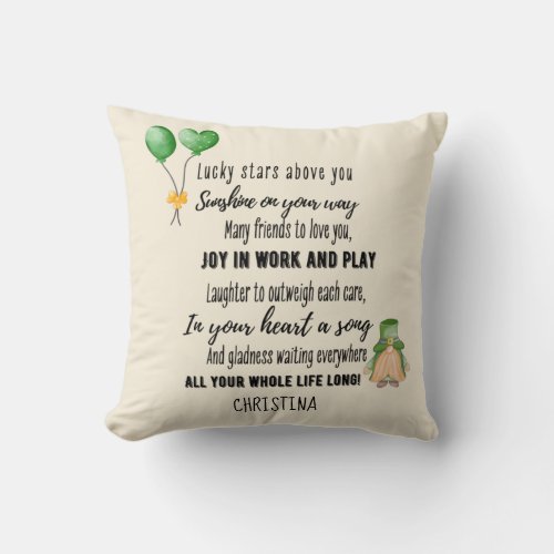 Goddaughter Gift Motivational Encouragement NAMED Throw Pillow
