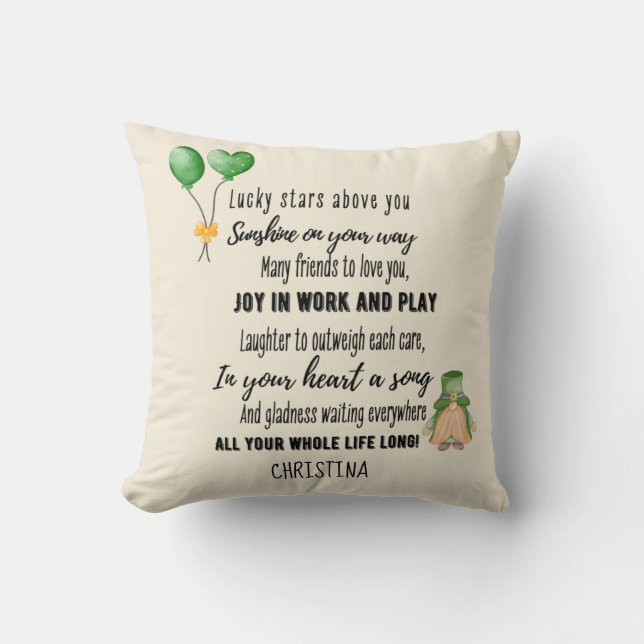 Goddaughter Gift Motivational Encouragement NAMED Throw Pillow (Front)