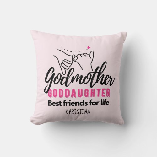 Goddaughter Gift Motivational Encouragement NAMED Throw Pillow