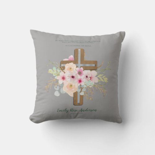 Goddaughter Gift Motivational Encouragement NAMED Throw Pillow