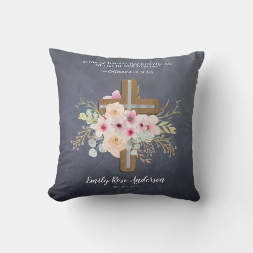 Goddaughter Gift Motivational Encouragement NAMED Throw Pillow