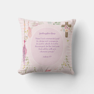 Goddaughter Gift Motivational Encouragement NAMED Throw Pillow